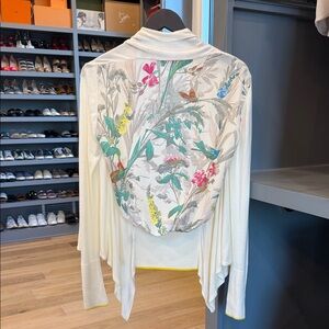 Ted Baker Floral Print Waterfall Cardigan - Size 2